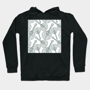 Tipical portuguese fado guitar and azulejo tiles background Hoodie